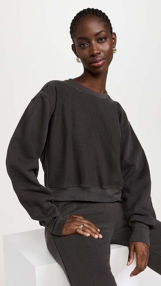 Les Tien Ryder Crop Crew Sweatshirt | Shopbop Product Image