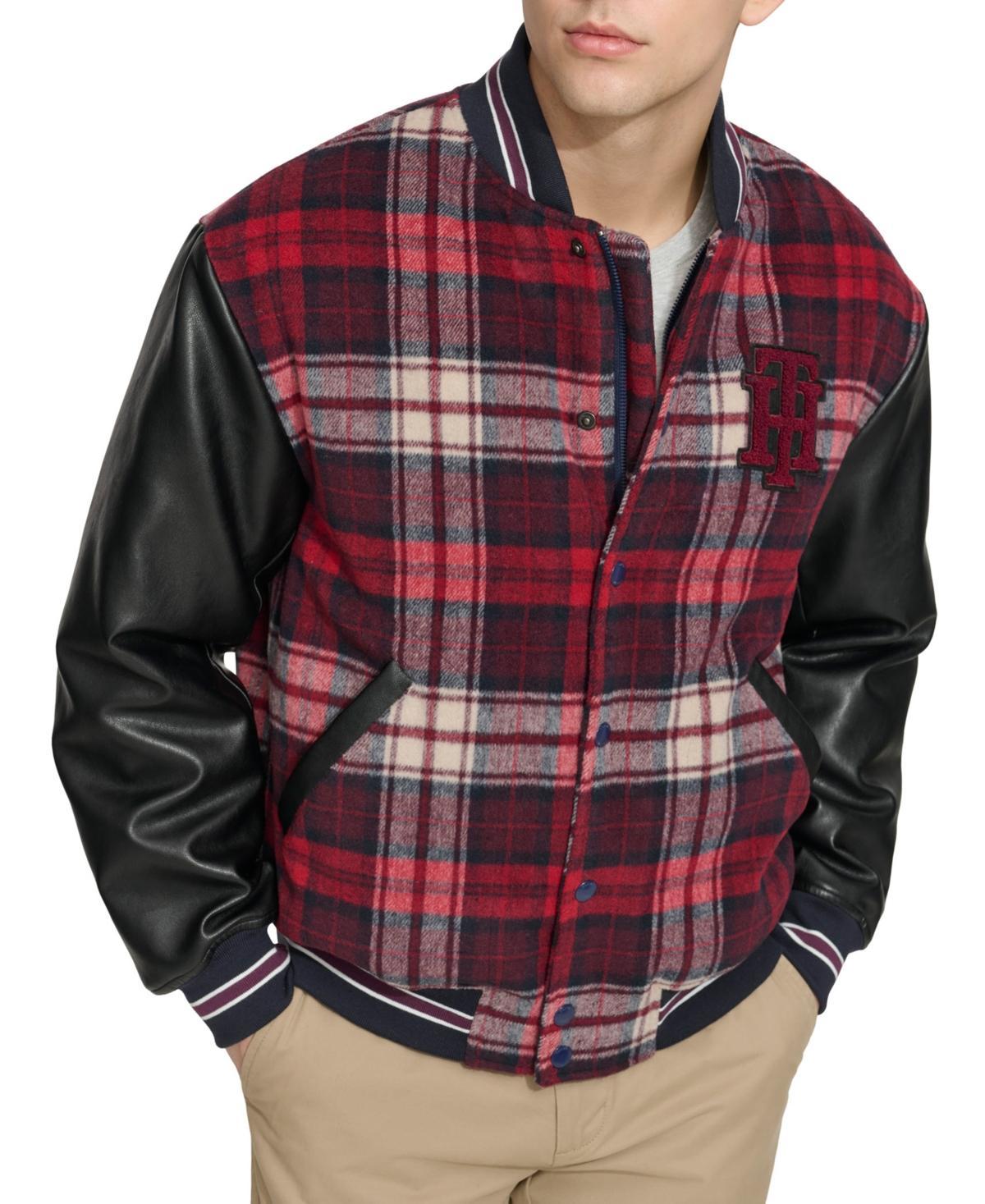 Tommy Hilfiger Mens Wool Mix Logo Varsity Jacket Product Image