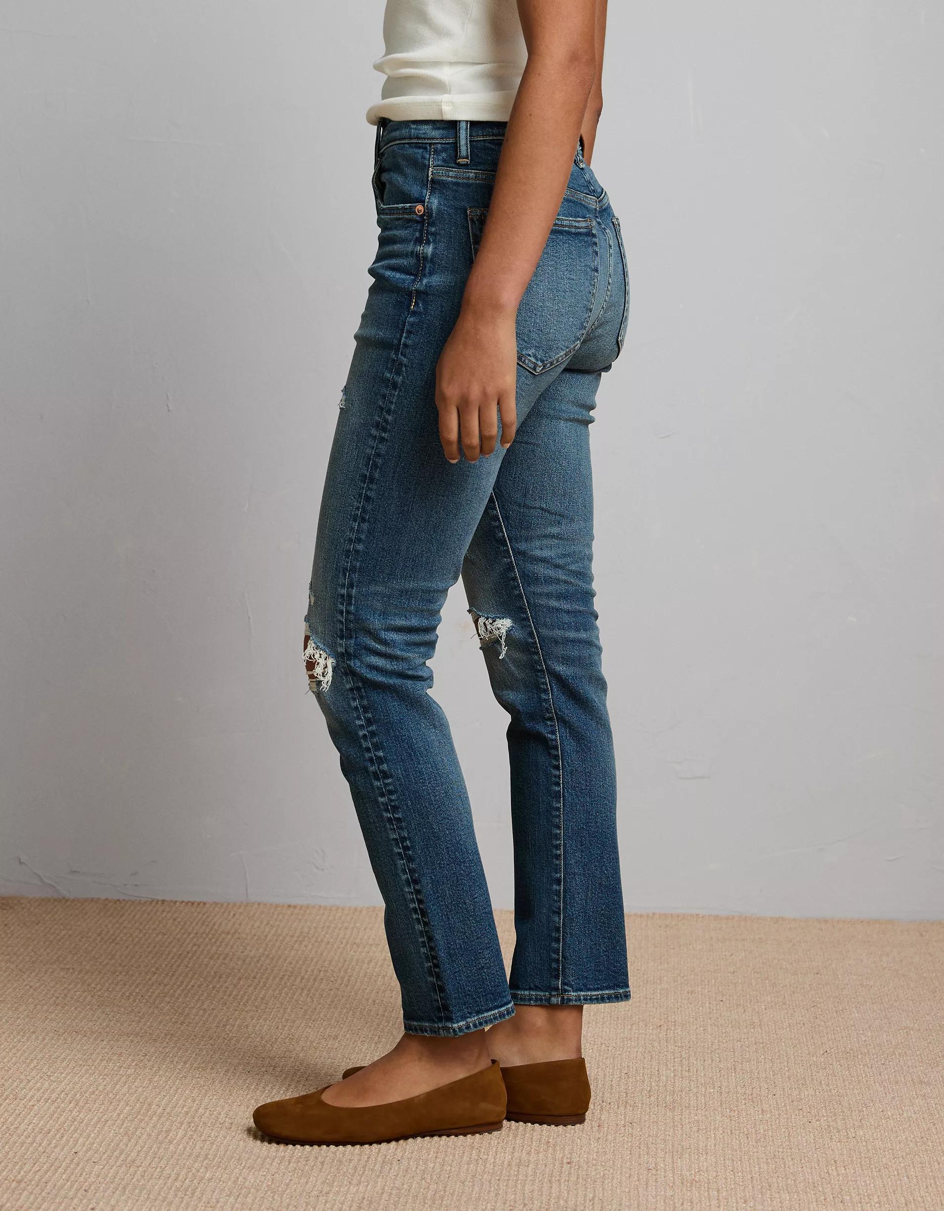 AE77 Premium Straight Crop Jean Product Image