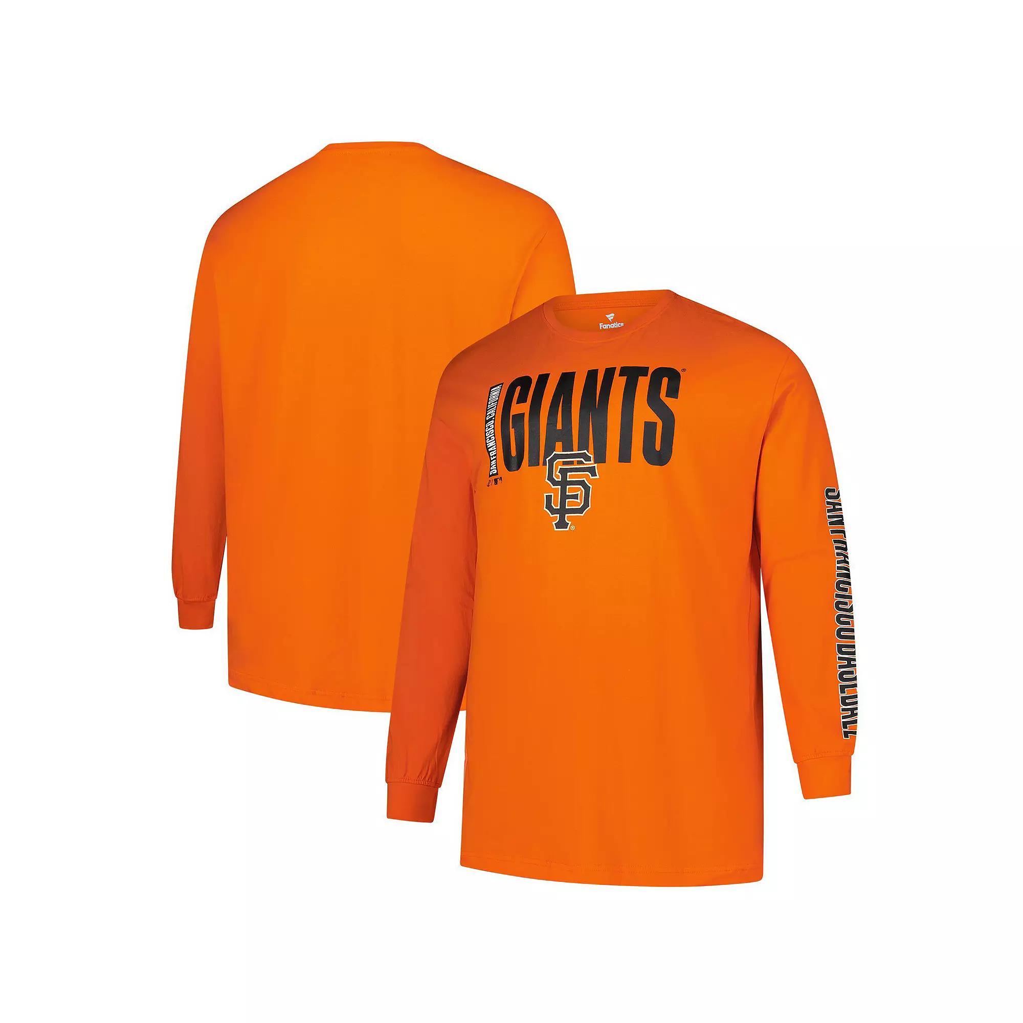 Men's Profile Orange San Francisco Giants Big & Tall Two-Hit Long Sleeve T-Shirt,  Product Image