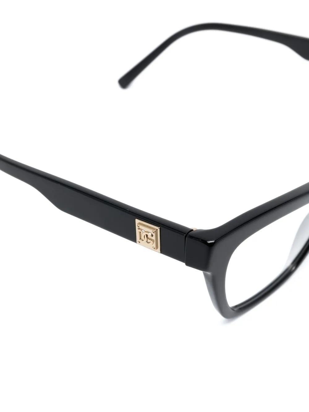 DOLCE & GABBANA Logo-plaque Cat-eye Frame Sunglasses In Black Product Image