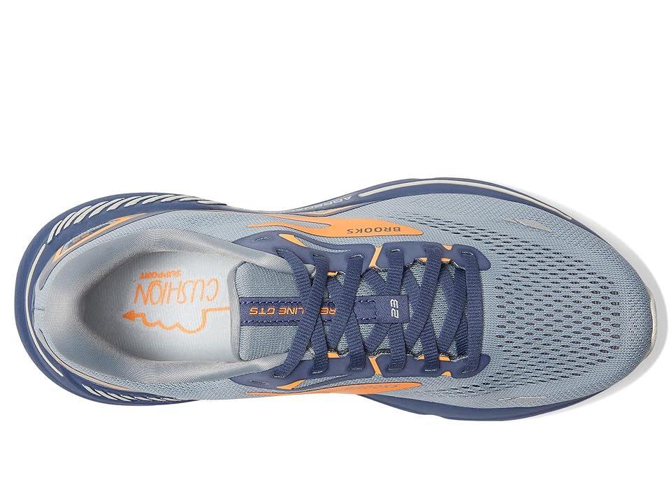 Brooks Men's Adrenaline GTS 23 (Grey/Crown /Orange) Men's Shoes Product Image