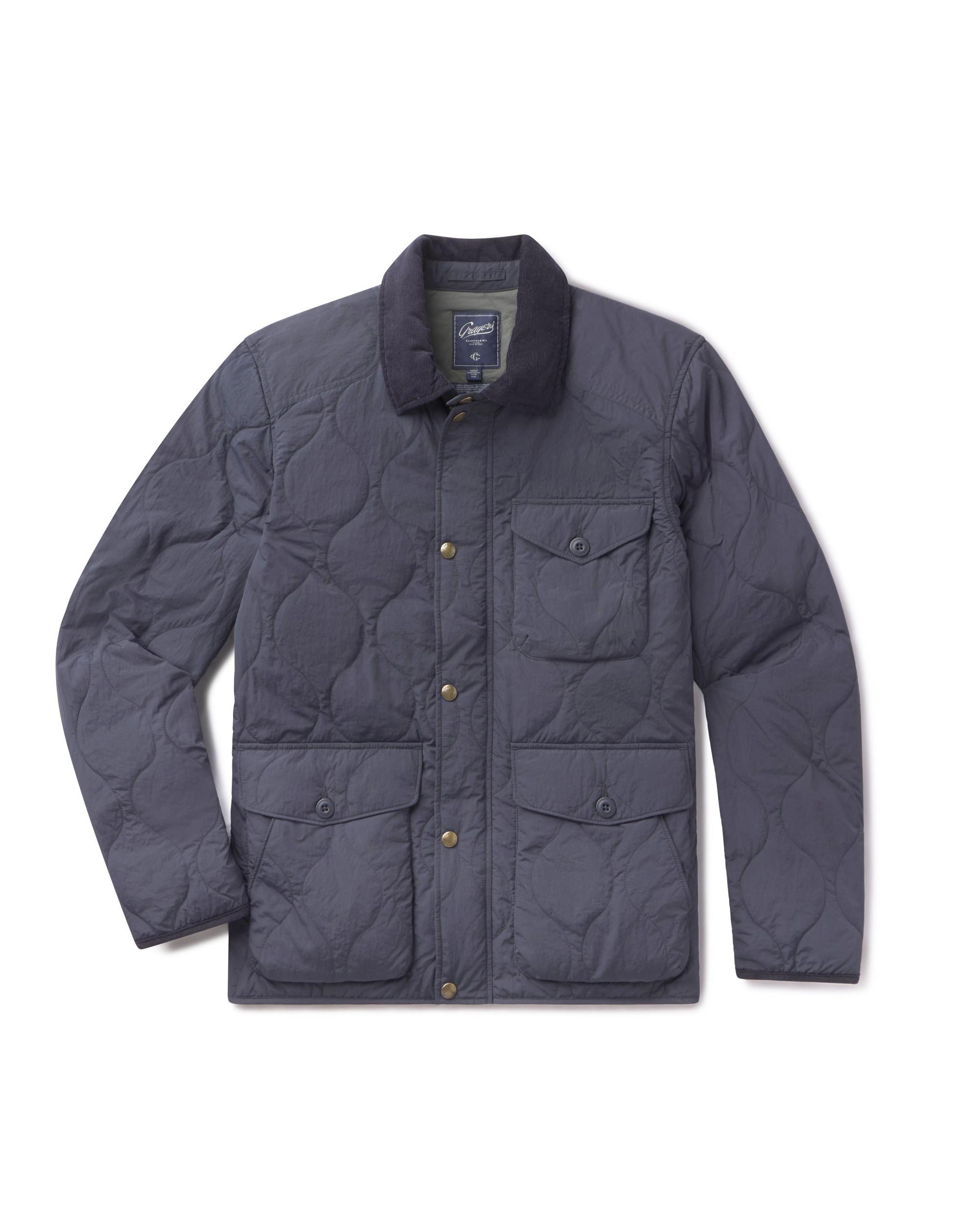 Andrew Lightweight Quilted Jacket - Navy Product Image