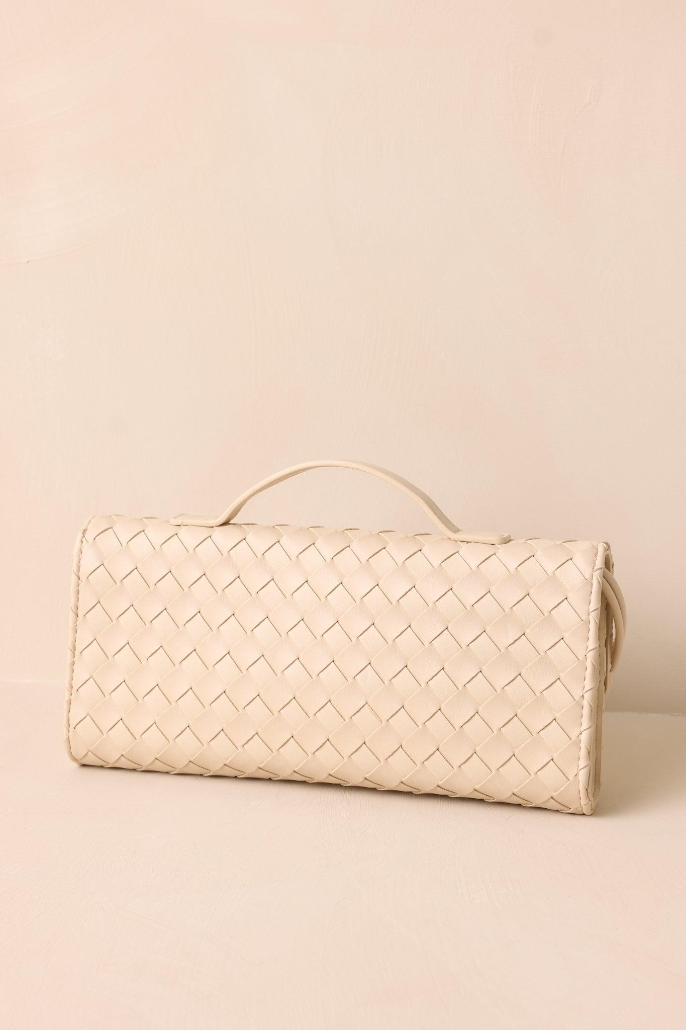 Midnight Sun Ivory Woven Clutch Product Image