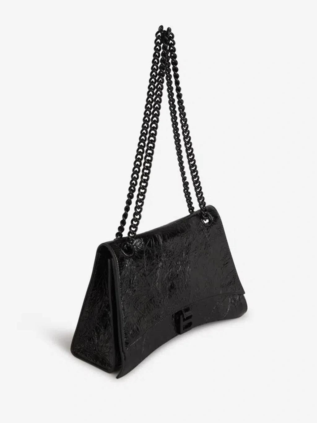 BALENCIAGA Crush M Shoulder Bag In Black Product Image