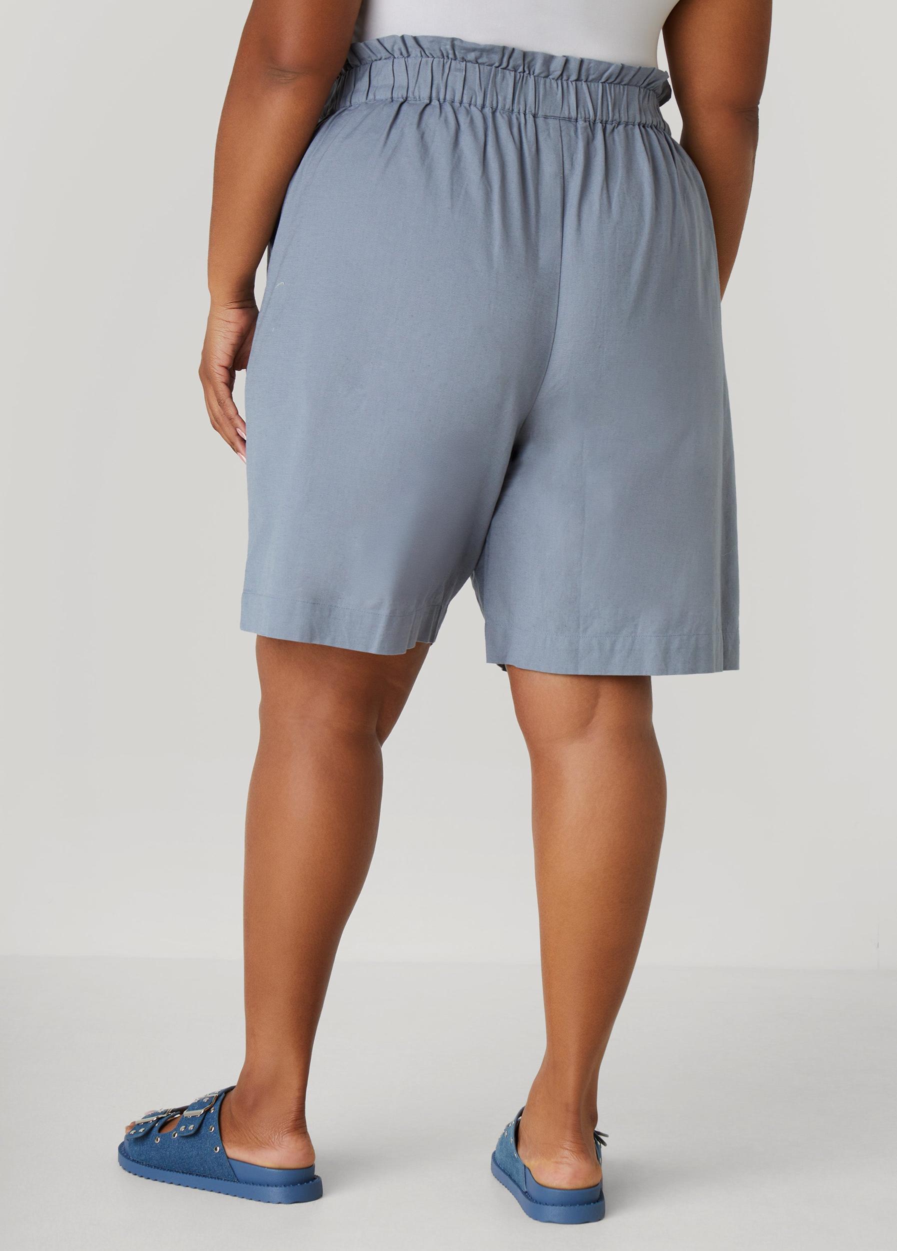 Cotton And Linen Blend Shorts Product Image