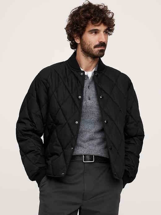 Quilted Bomber Jacket Product Image