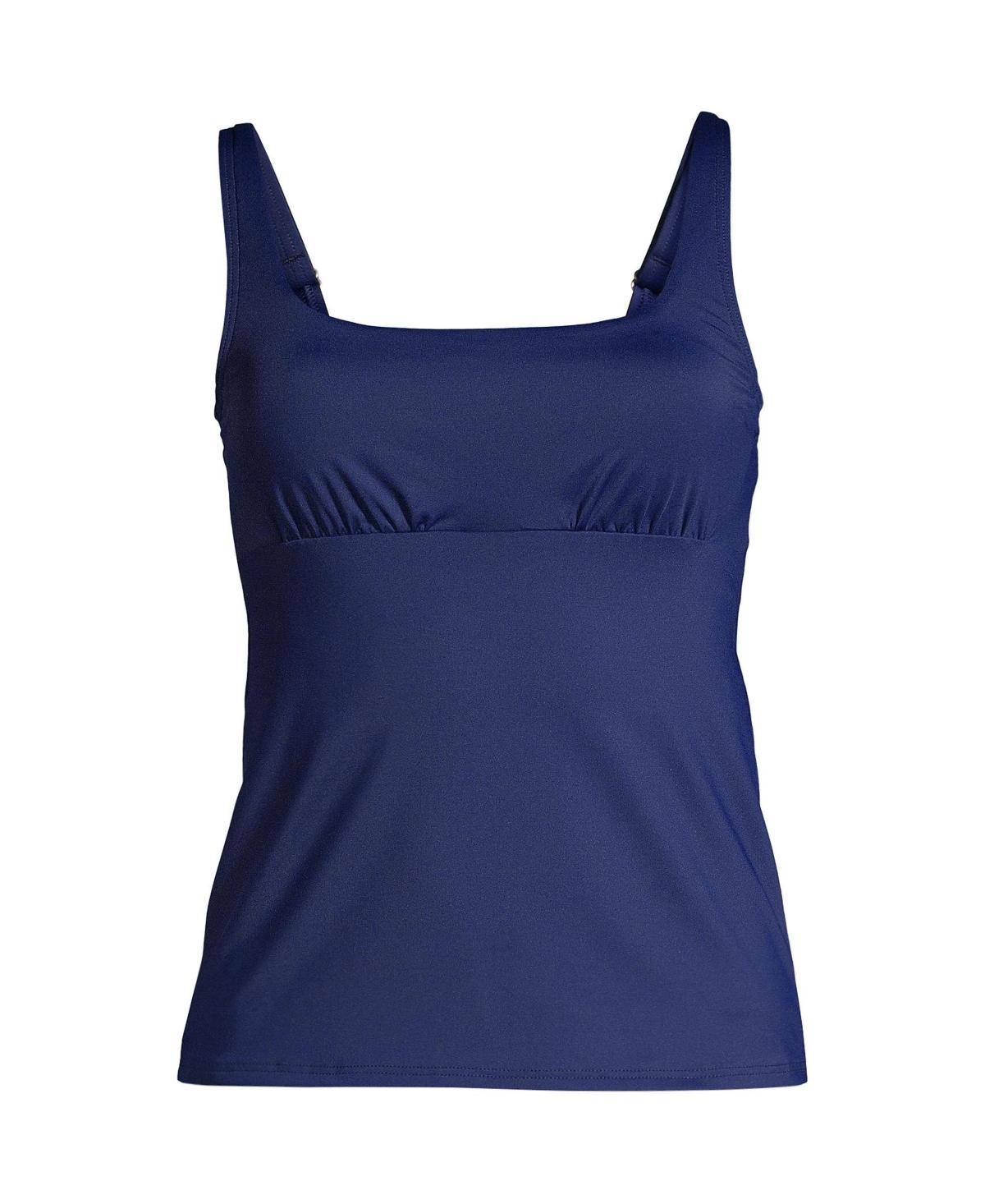 Plus Size Lands End DD-Cup UPF 50 Squareneck Underwire Tankini Top, Womens Product Image