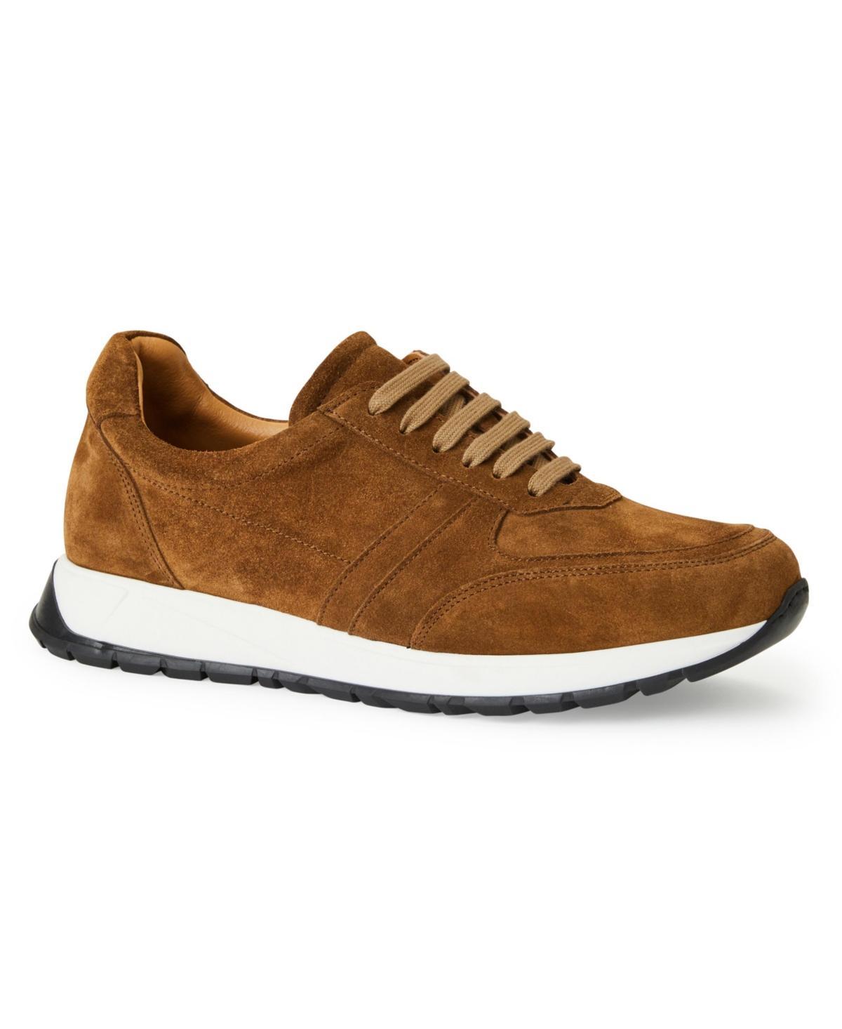 Bruno Magli Mens Ace Suede and Leather Athletic Lace-Up Sneakers Product Image