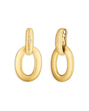 Roberto Coin 18K Yellow Gold Duchessa Diamond Link Drop Earrings Product Image