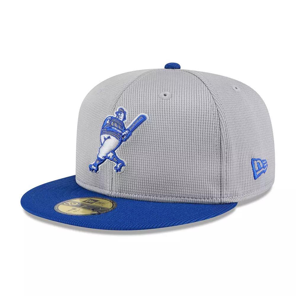 Mens New Era Gray/Royal Milwaukee Brewers 2025 Batting Practice 59FIFTY Fitted Hat Product Image