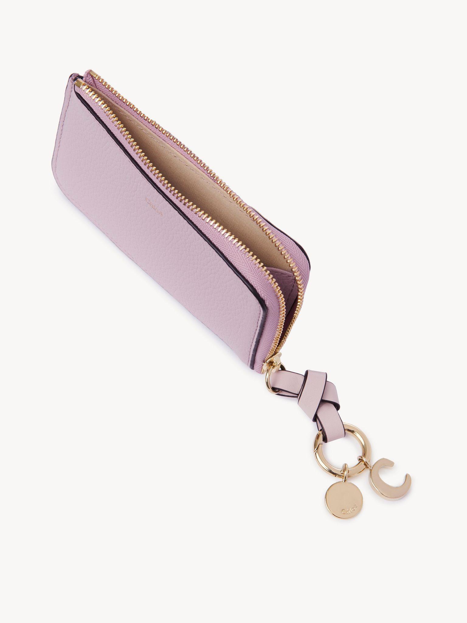 Alphabet wallet in grained leather Product Image