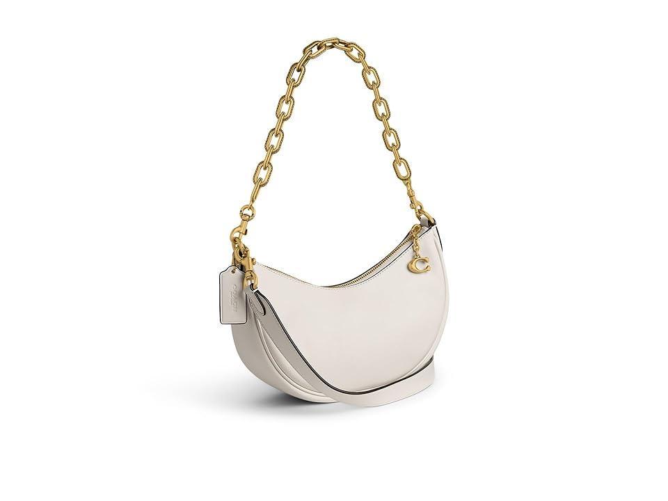 COACH Glovetanned Leather Mira Shoulder Bag with Chain (Chalk) Handbags Product Image