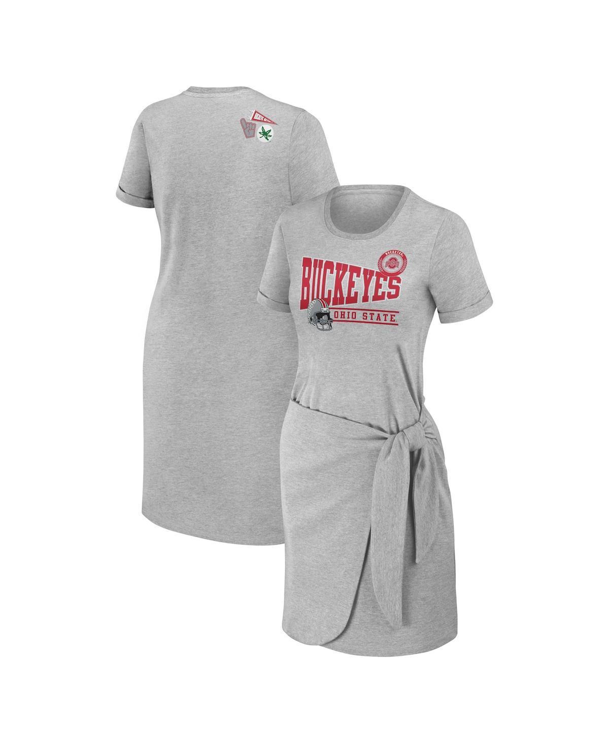 Womens NCAA Ohio State Buckeyes Knotted T-Shirt Dress Product Image