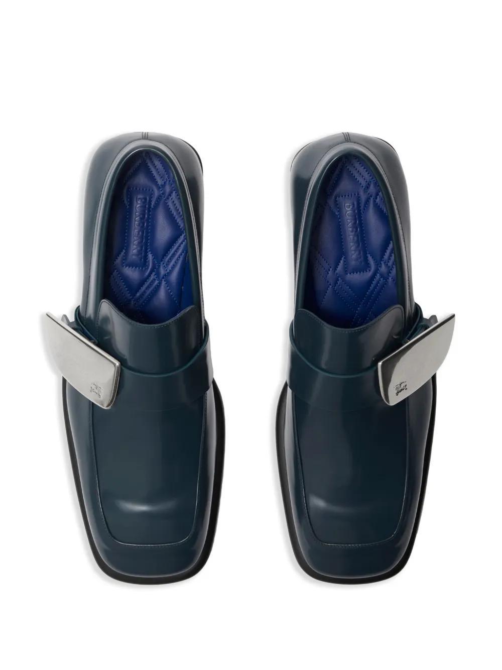 Shield leather loafers Product Image