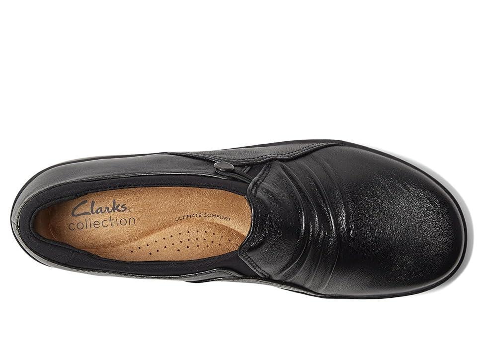 Clarks Cora Dusk Leather) Women's Flat Shoes Product Image