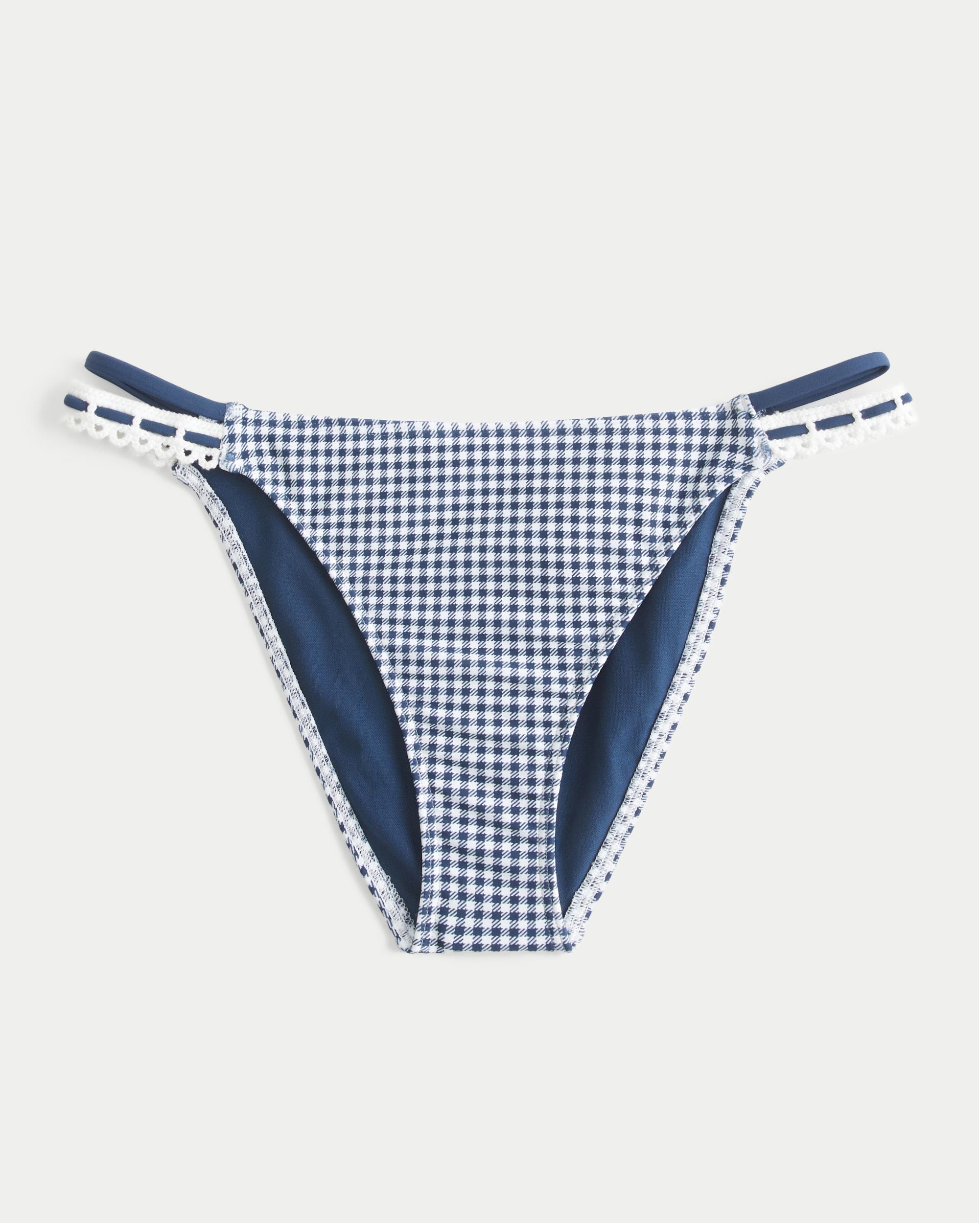Stitched Double-Strap Cheeky Bikini Bottom Product Image