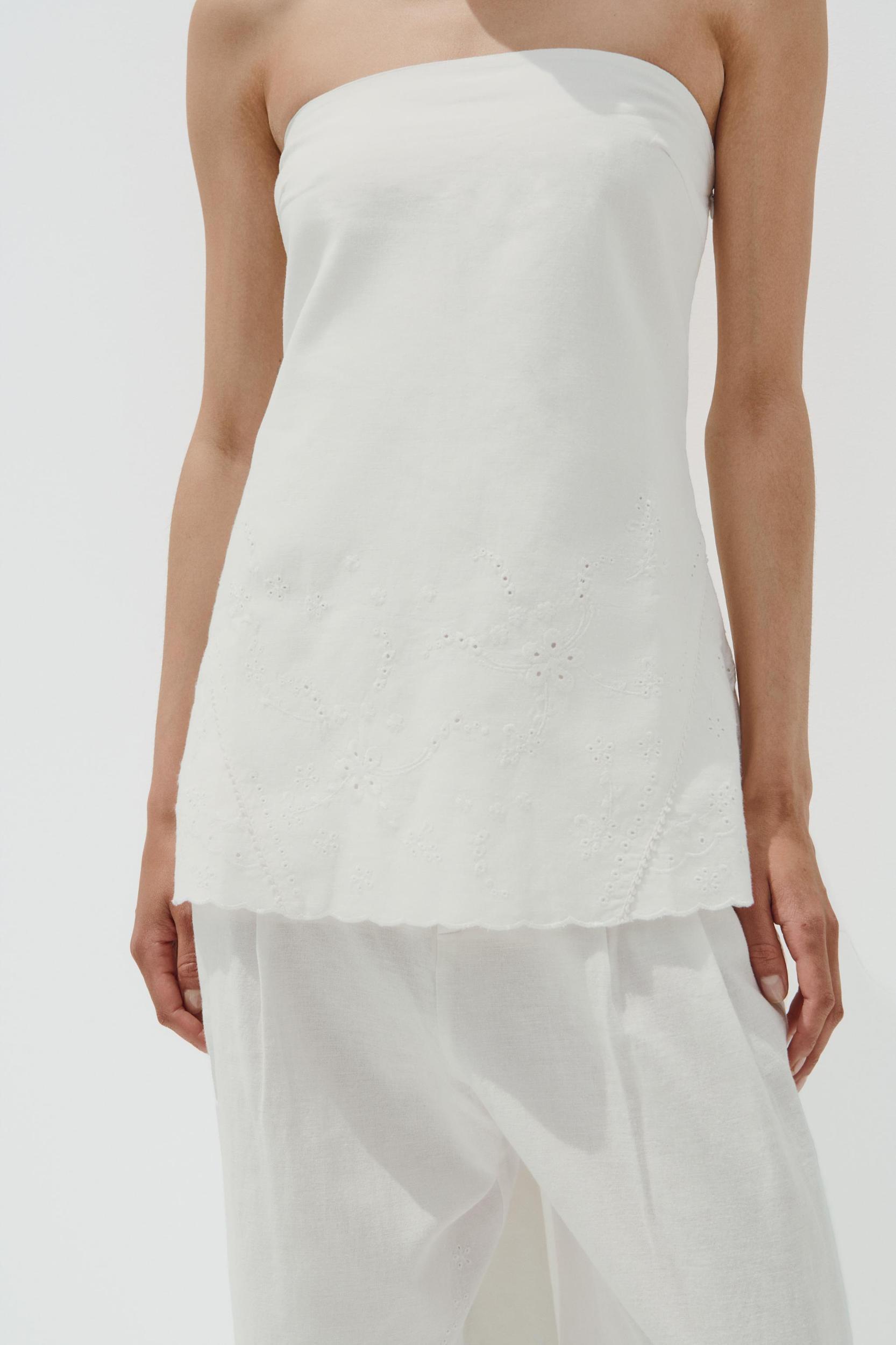 EMBROIDERED STRAPLESS TOP Product Image