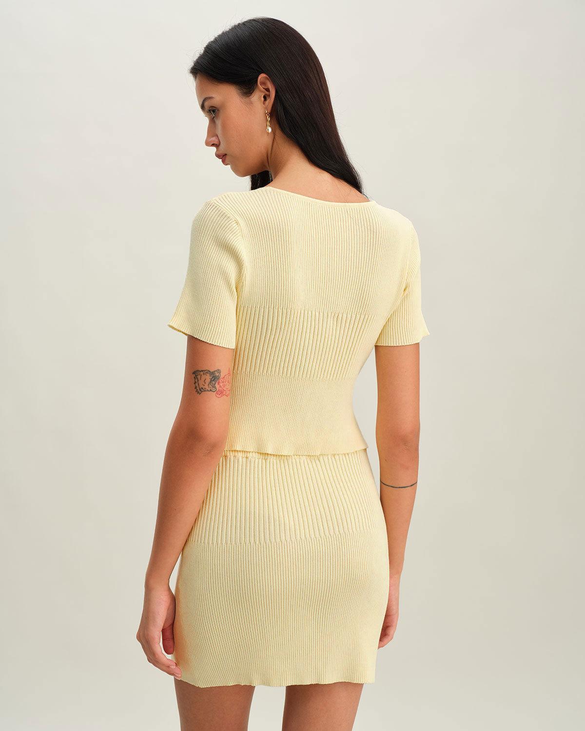 Beige V Neck Button Knit Cardigan Product Image