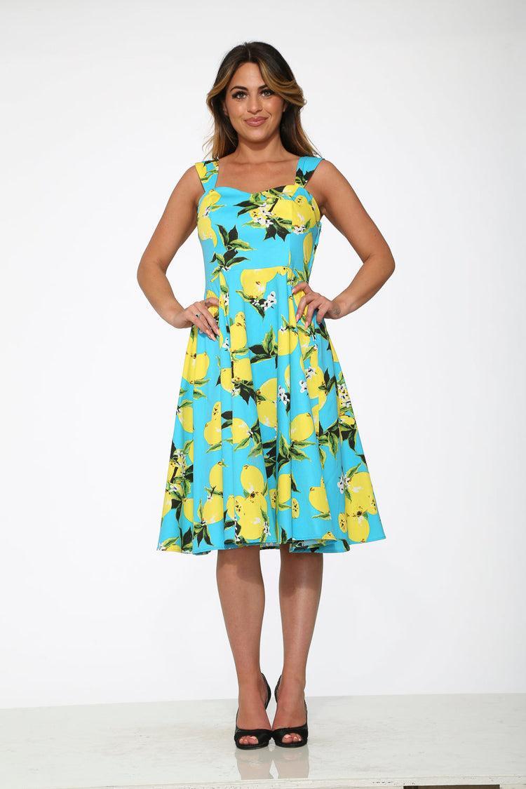 Lemon Print Swing Dress Product Image