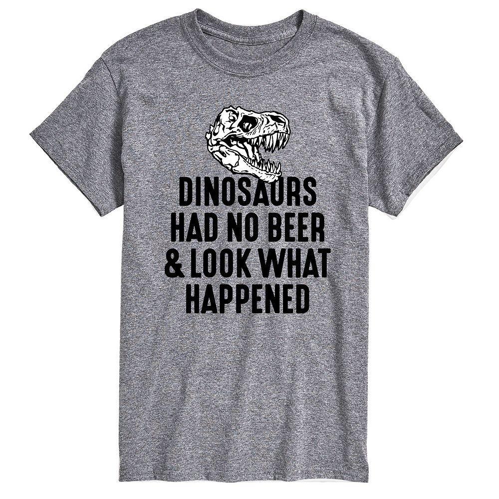Big & Tall Dinosaurs Had No Beer Graphic Tee, Men's,  Product Image