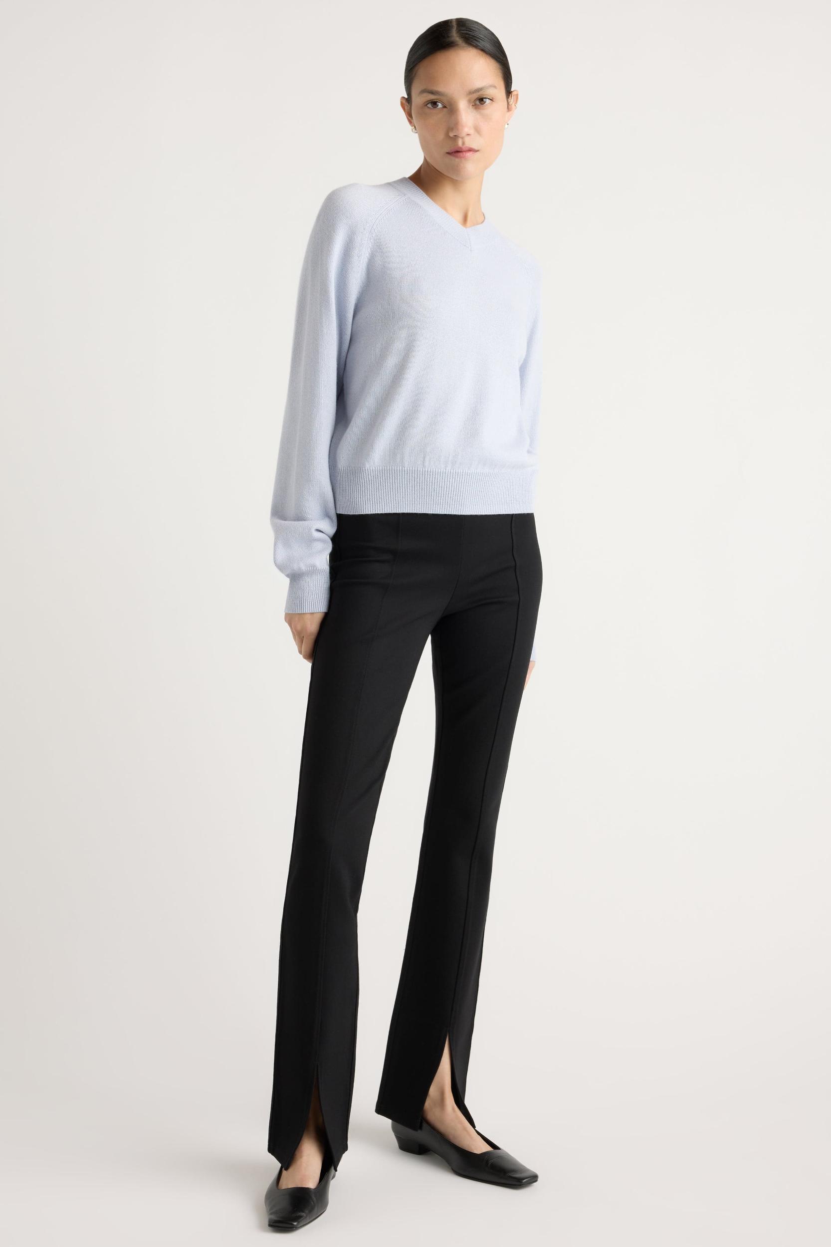 Cass Front-Split Ponte Stretch Pant Product Image