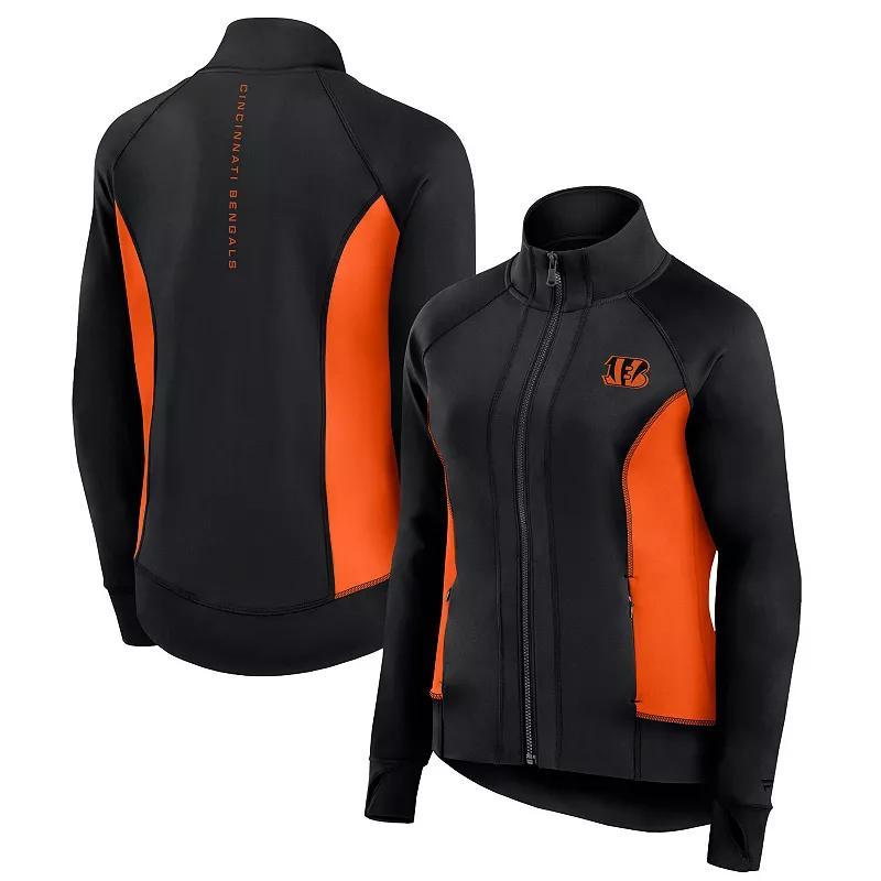 Womens Fanatics Signature Cincinnati Bengals Studio Fitted Full-Zip Gym Track Jacket Product Image