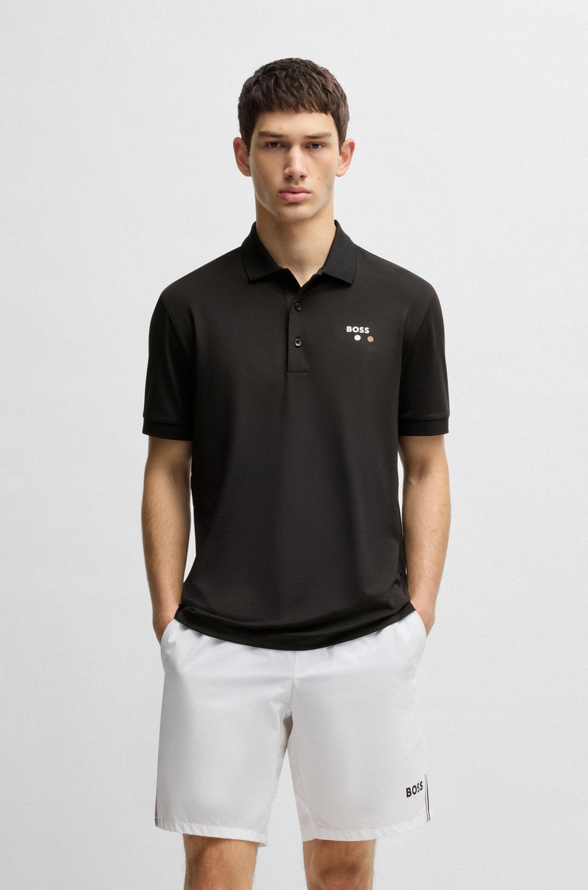 Paddy stretch-piqué polo shirt with logo detail Product Image