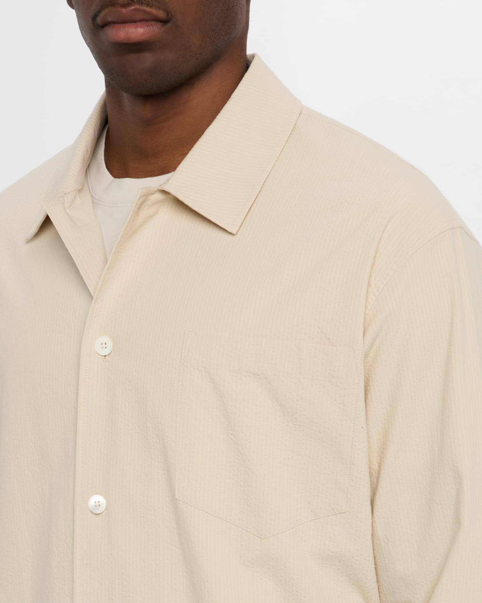 Men's Seersucker Button-Down Shirt Product Image