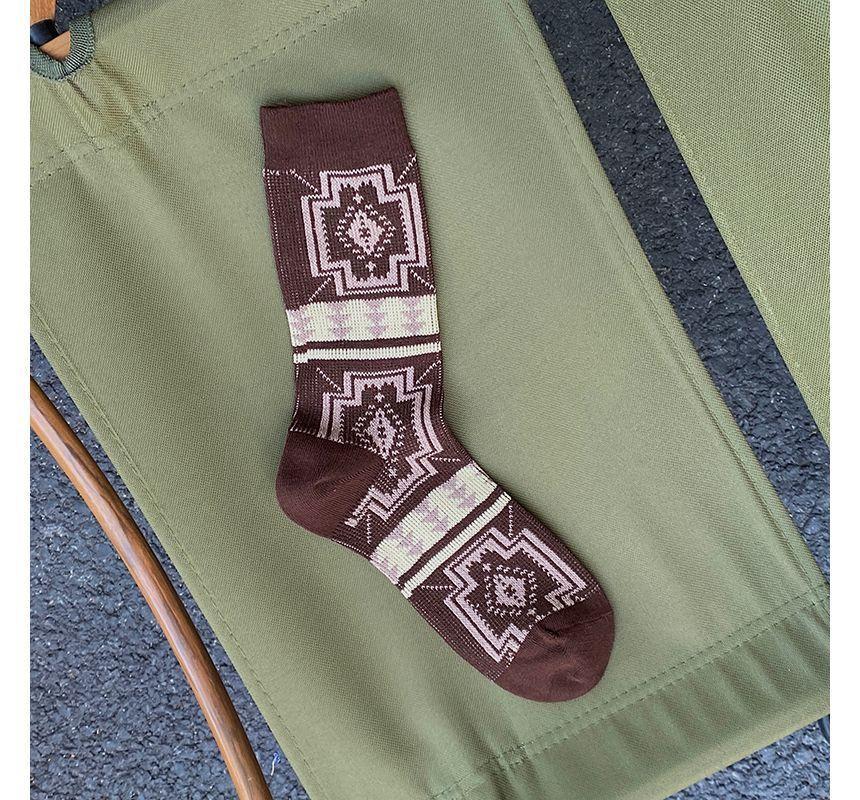 Traditional Pattern Mid Calf Socks Product Image