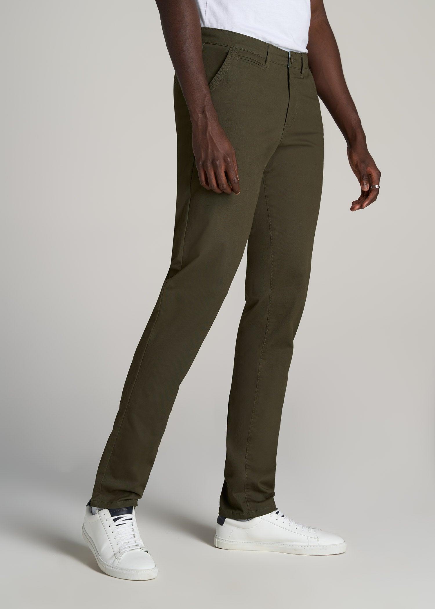 Carman TAPERED Chinos in Camo Green - Pants for Tall Men Product Image