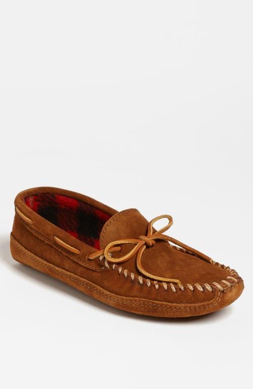 Minnetonka Mens Double Bottom Fleece Moccasin Slippers Product Image