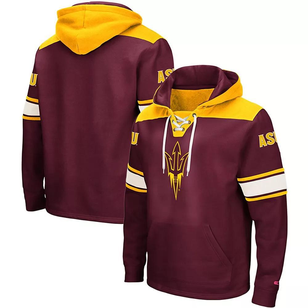 Men's Colosseum Maroon Arizona State Sun Devils 2.0 Lace-Up Pullover Hoodie, Size: Large, Red Product Image
