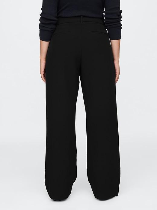 365 Mid Rise Satin-Trim Trousers Product Image