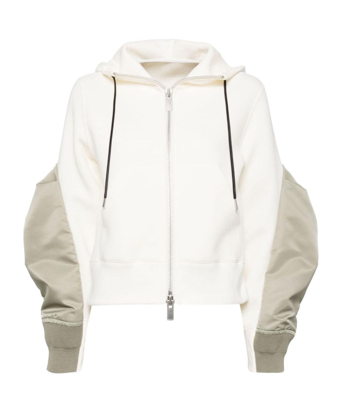 SACAI Panelled Jacket In White Product Image