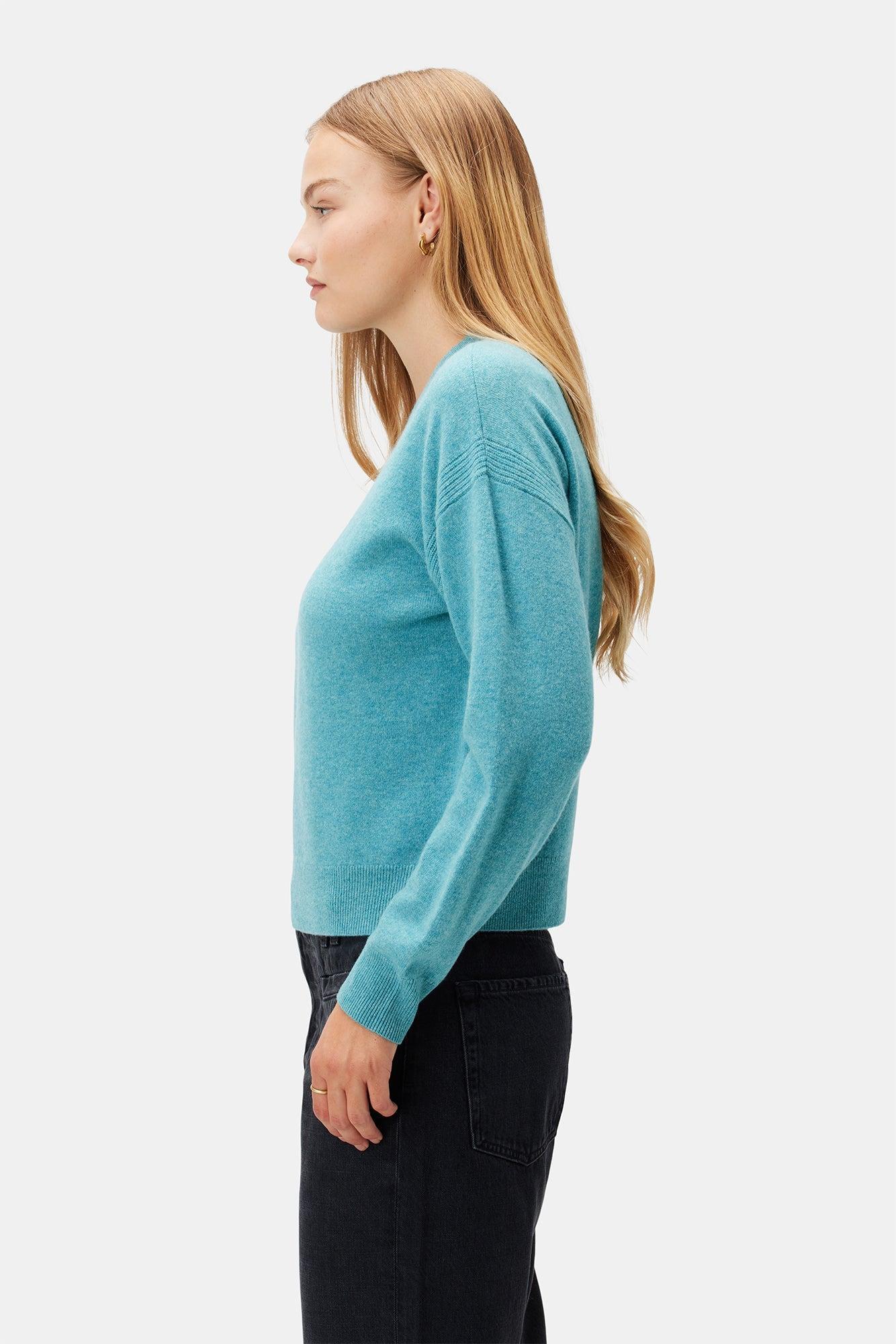 Pearl Cashmere Sweater - Aegean - ReAmour Product Image