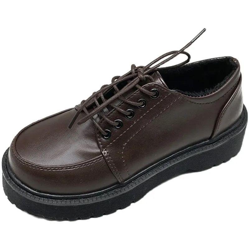 Platform Lace Up Oxford Shoes Product Image