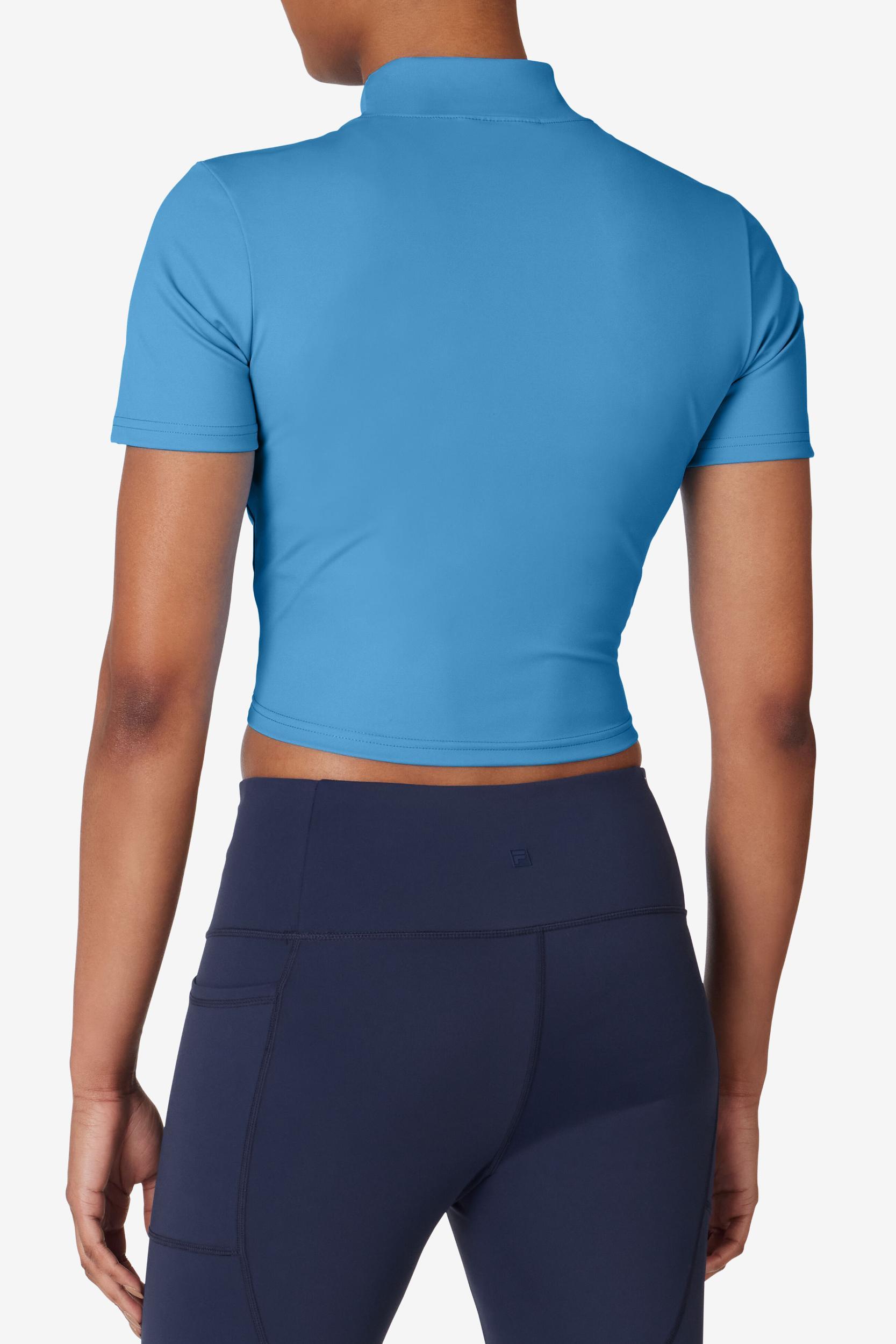 Short Sleeve Mock Neck Top Product Image