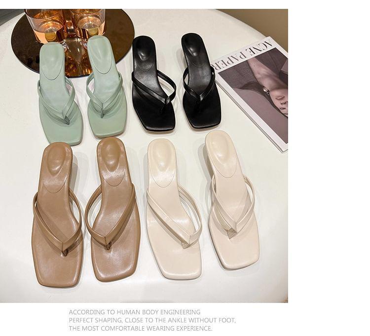 Kitten Heel Thong Sandals Product Image