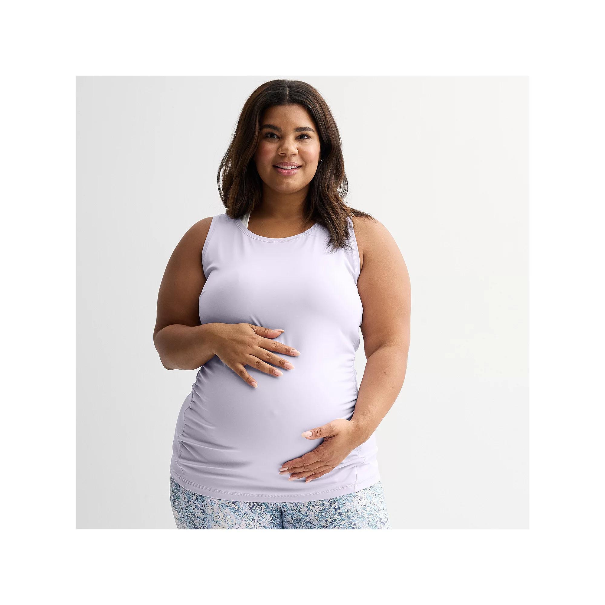 Plus Size Maternity Tek Gear® Performance Tank Top, Women's, Size: 2XL, Mineral Black Product Image