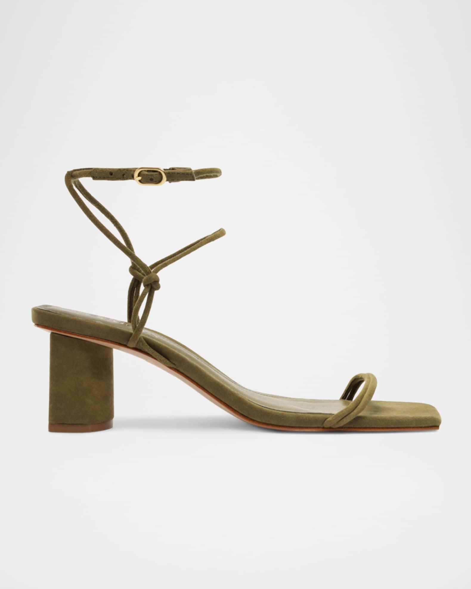 Pompeii Strappy Suede Block-Heel Sandals Product Image