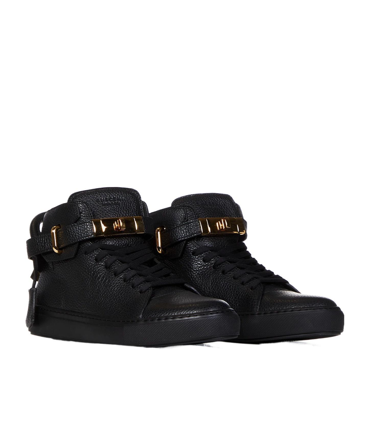 BUSCEMI Lace-up High-top Sneakers In Black Product Image