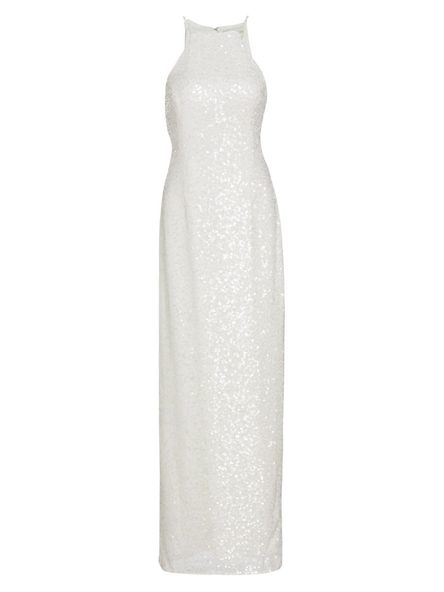 Womens Morgan Sequined Cut-Out Gown Product Image