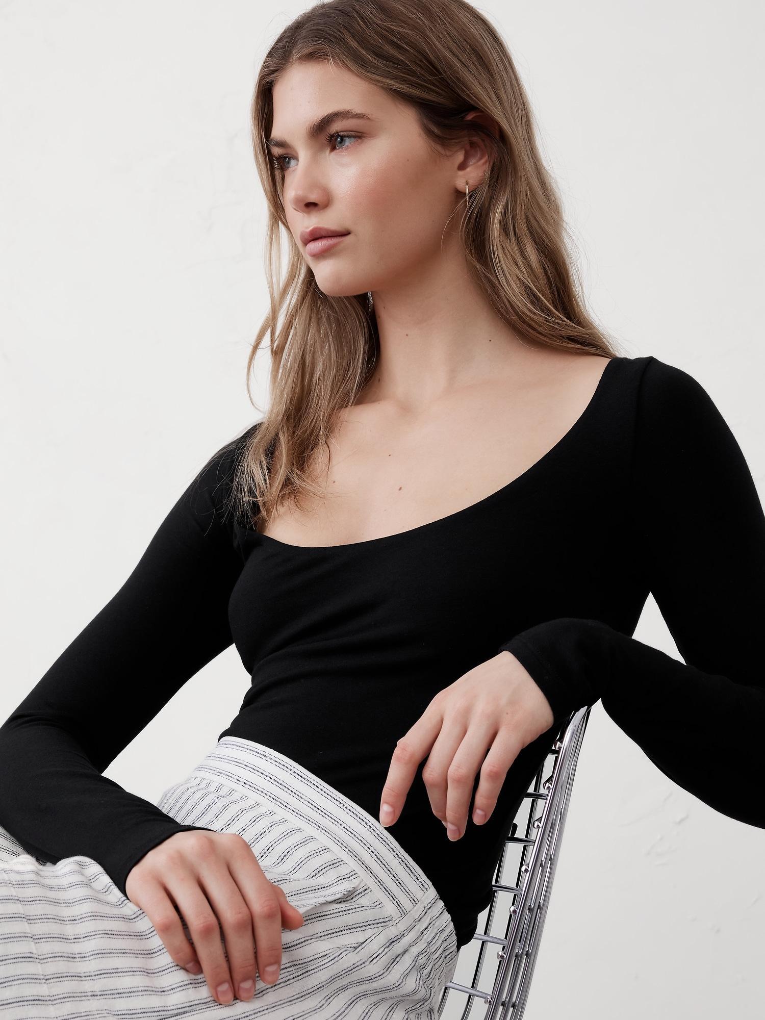 Soft Stretch Scoop-Neck T-Shirt Product Image