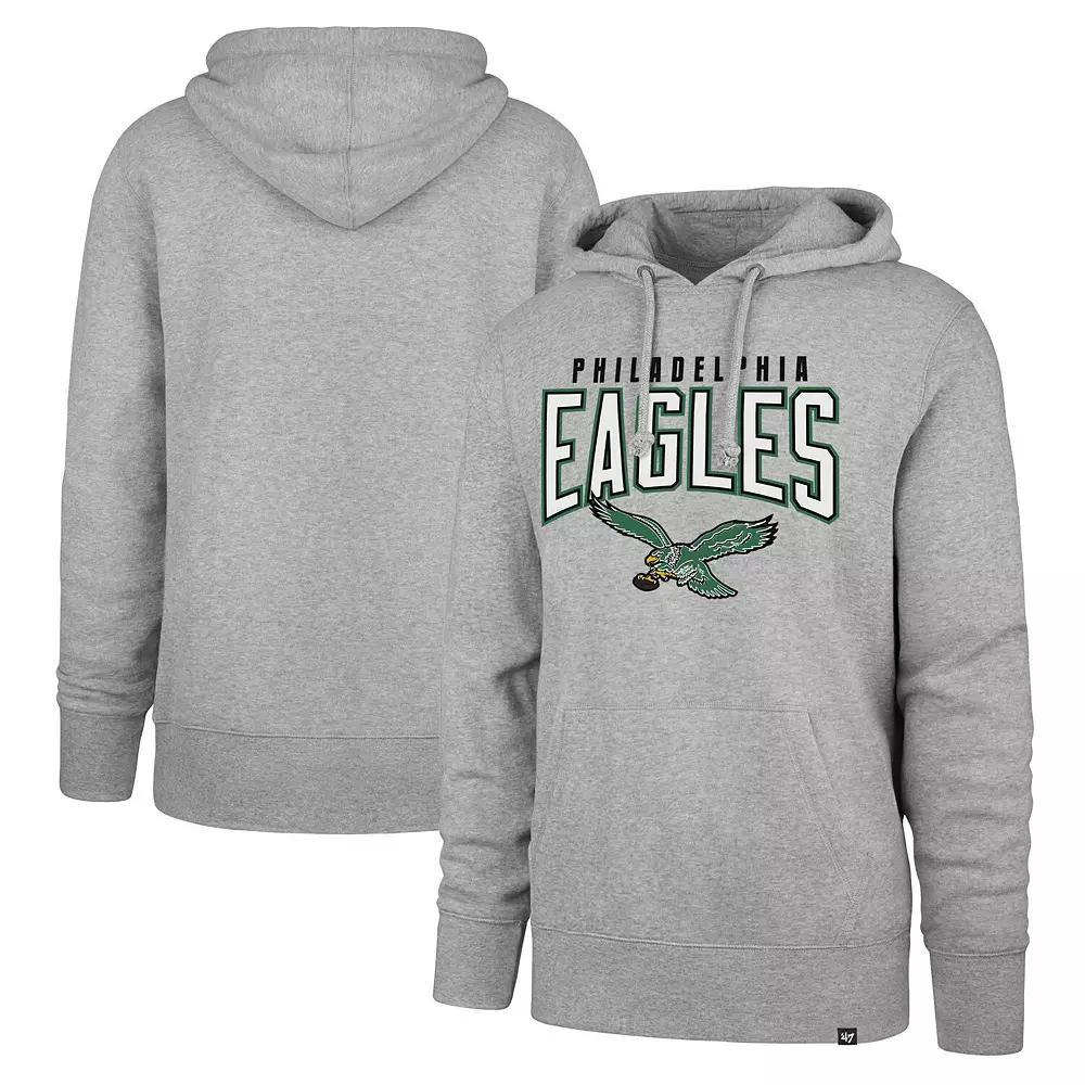 Men's '47 Gray Philadelphia Eagles Headline Pullover Hoodie, Size: Medium, Grey Product Image