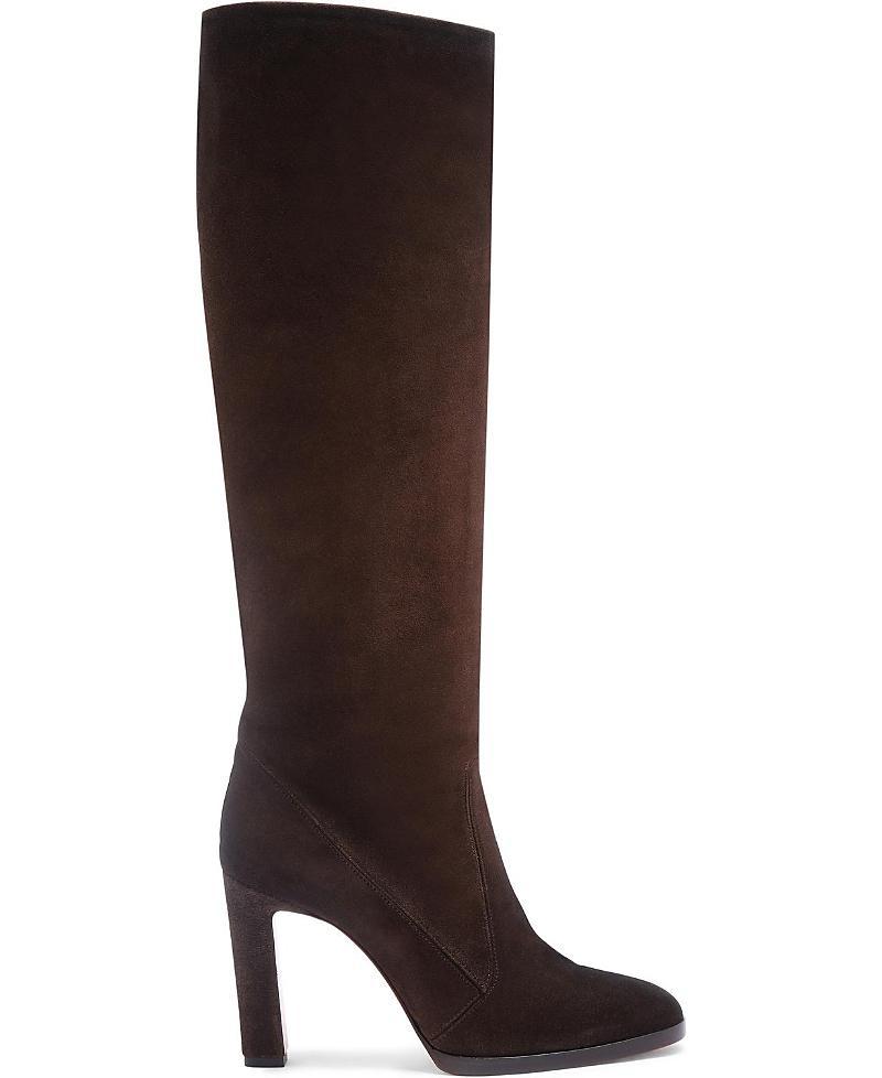 Womens 90MM Suede Half-Zip Boots Product Image