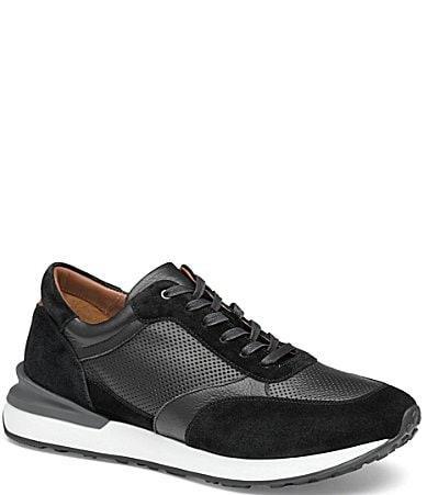 Johnston  Murphy Collection Mens Briggs Leather and Suede Sneakers Product Image