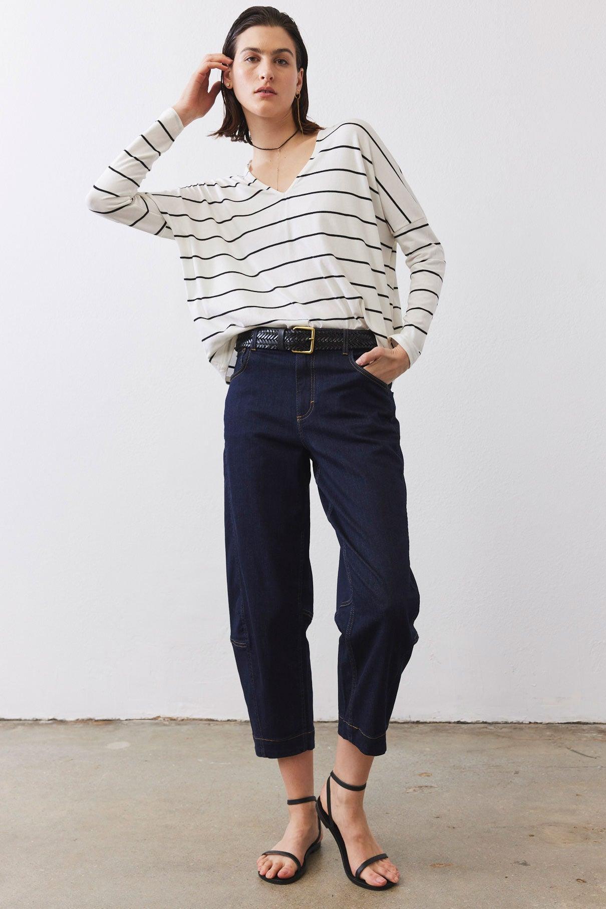 The Striped Dolman Long Sleeve Top Product Image