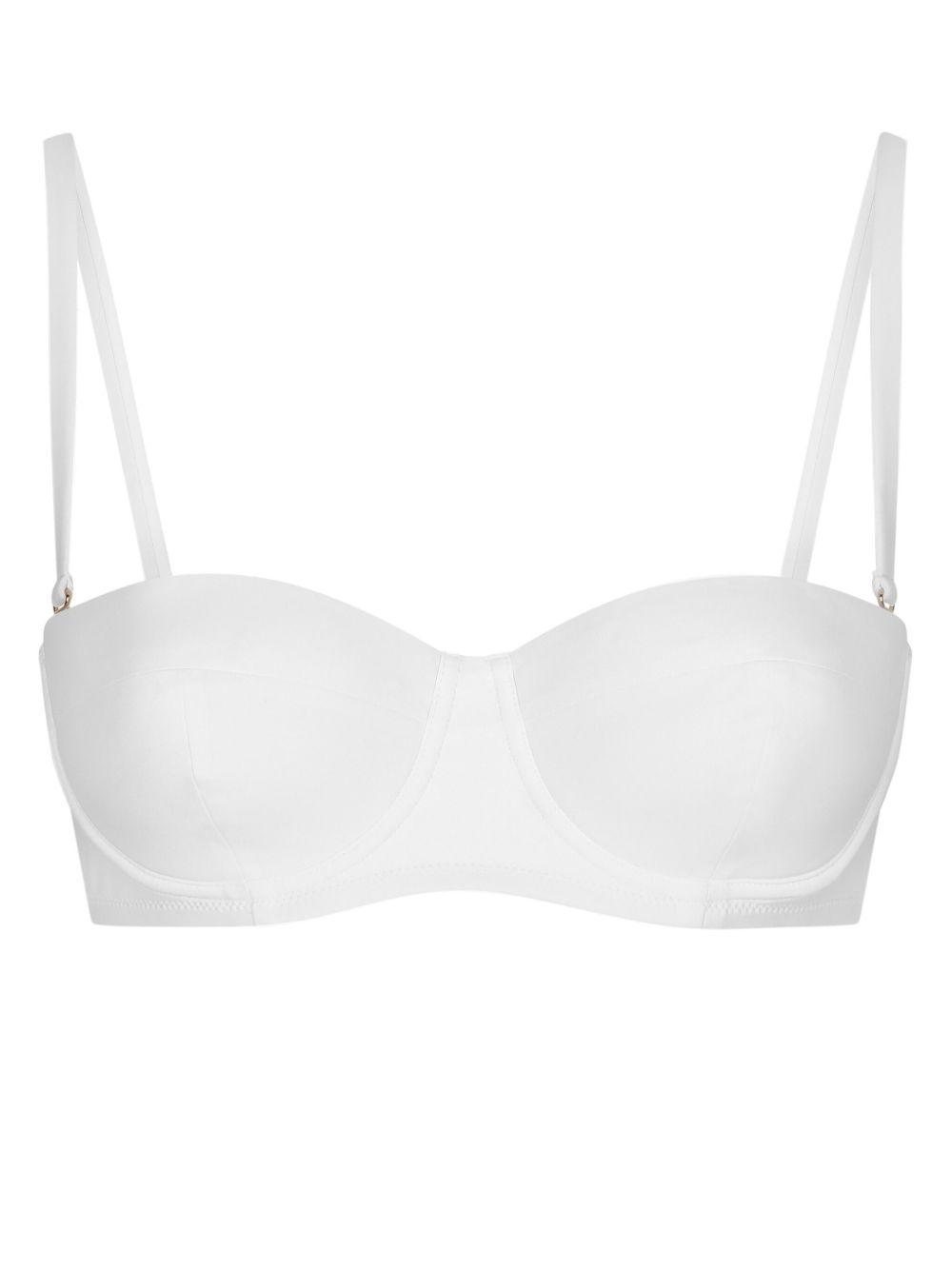 DOLCE & GABBANA Balconette Bikini Top In Optical White Product Image