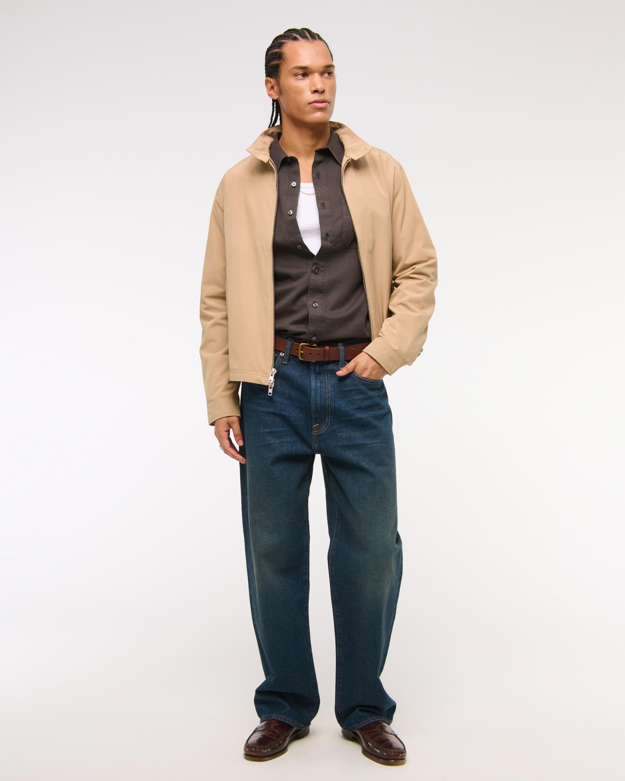 Long-Sleeve Garment Dye Button-Up Shirt Product Image